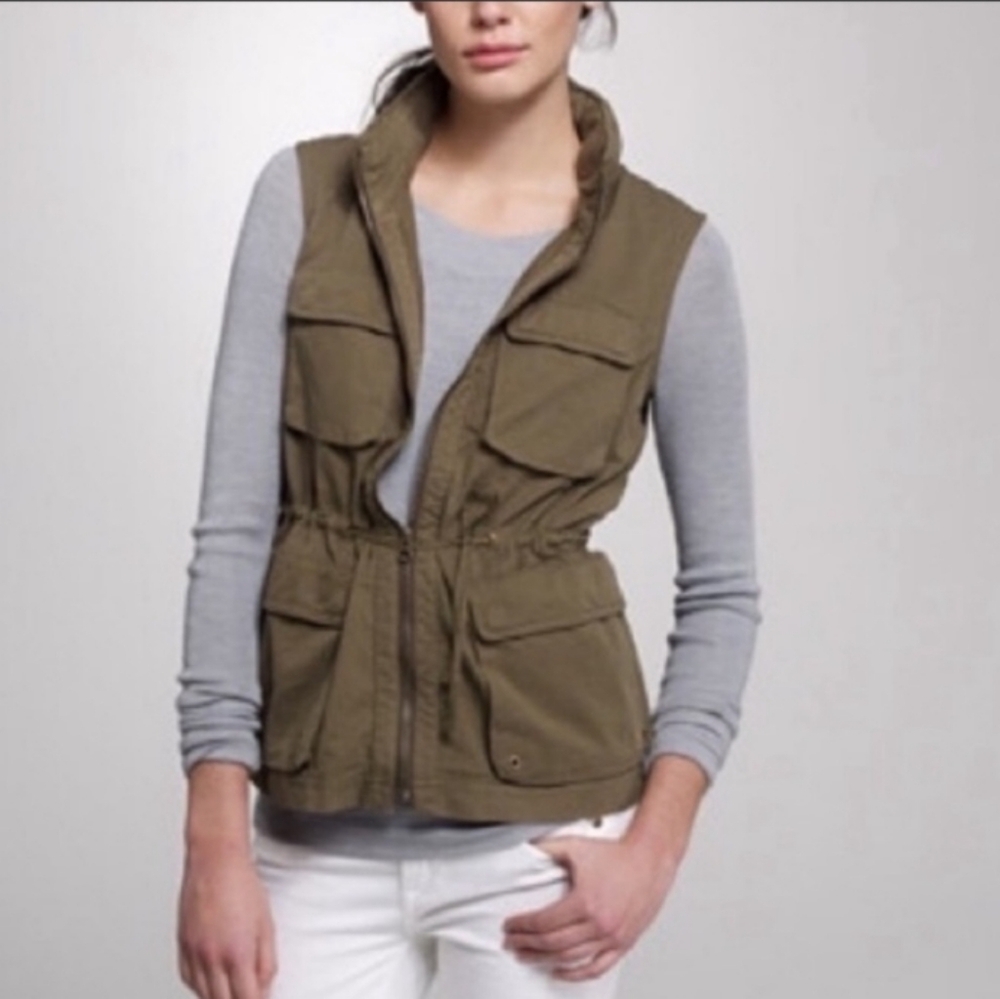 J. Crew Factory Military Cargo Utility Vest Sz XS